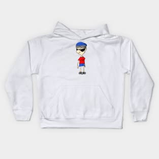 Cool Hip Hop Dude Comic Kids Hoodie